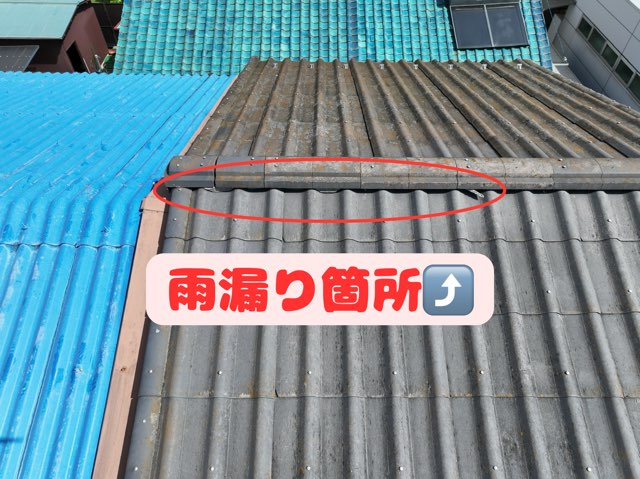 多治見市音羽町にて屋根現地調査ニューウェーブ部屋根雨漏り箇所発見