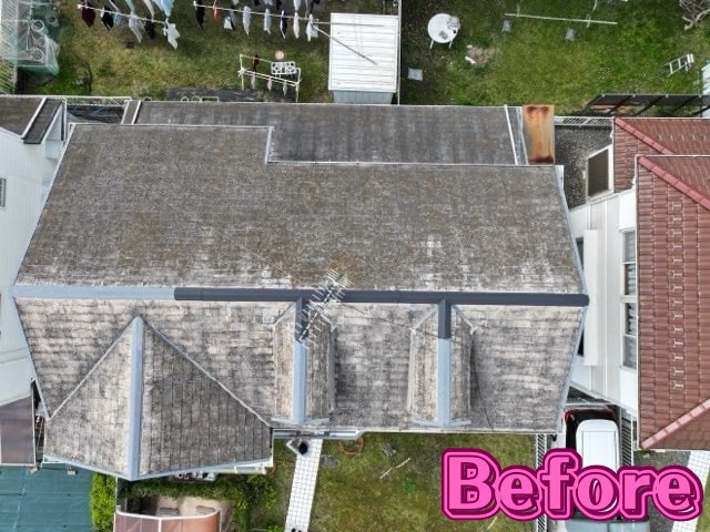 多治見市希望ヶ丘にて鳩小屋付き屋根カバー工事ビフォー写真