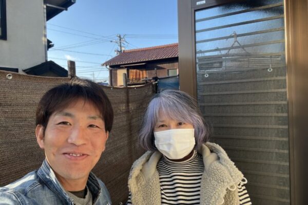 池田町のお客様との2ショット写真