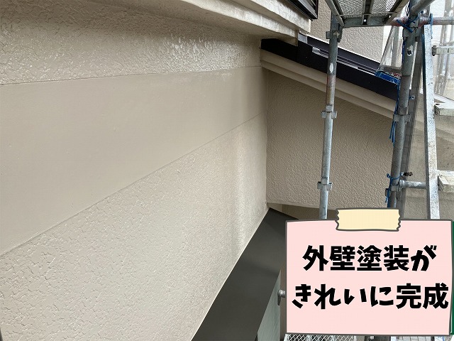春日井市篠木町の住宅で外壁塗装が完了した施工後の様子